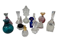 (13) Vintage Ladies Perfume Bottles: Pairpoint, Czech, Cassini, Bicchielli, Others