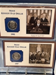 JFK 1/2 Dollar UNC Collection Album, JFK Proof Quality 1/2 Dollars PCS Stamp & Coin Albums
