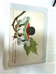 154 (2) Photo Albums With TOC Postcards; Leather, Borders, Black Americana, Holidays