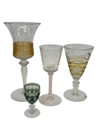 (4) Pieces of Glass Stemware; Hawkes, H.C. Fry Apertif