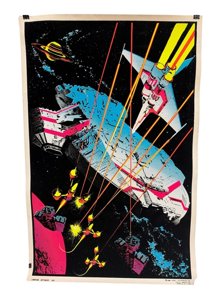 1980 Funky Enterprises Poster "Empire Attack" Blacklight