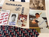 Group of Cleveland Indians Autographs and Memorabilia