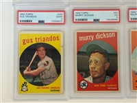(6) PSA Graded 1959 Topps Baseball Cards