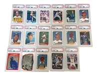 (17) Graded Baseball Cards: Trout, Griffey, Bonds, Others