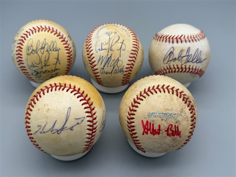 (5) Cleveland Indian Signed Baseballs