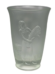 Fenton Frosted Glass Art Deco Glass Vase