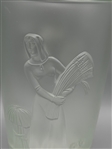 Fenton Frosted Glass Art Deco Glass Vase