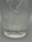 Fenton Frosted Glass Art Deco Glass Vase