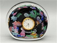 Millefiori Desk Clock Paperweight