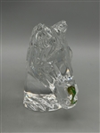 (2) Crystal Horse Paperweights; Waterford, Goebel