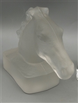 (2) Crystal Horse Paperweights; Waterford, Goebel