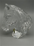 (2) Crystal Horse Paperweights; Waterford, Goebel
