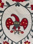 Hand Made Applique Quilt With Federal Eagle Design