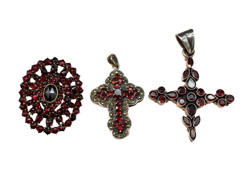 Group of Garnet Jewelry