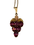 10k Gold Amethyst Grape Pendant and Chain