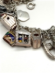Sterling Silver Charm Bracelet With 25 Charms