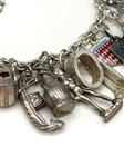 Sterling Silver Charm Bracelet With 25 Charms