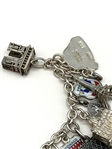 Sterling Silver Charm Bracelet With 25 Charms