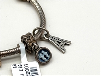 Pandora Sterling Silver Bracelet with 7 Charms