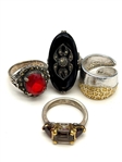 (4) Sterling Silver Rings: Cavia silver and 18k, Revilla, Others