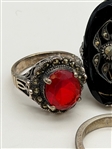 (4) Sterling Silver Rings: Cavia silver and 18k, Revilla, Others