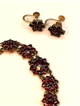 Gold Filled Jewelry Suite With Garnets
