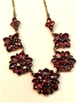 Gold Filled Jewelry Suite With Garnets