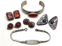 Group of Southwest Navajo Sterling Silver Jewelry