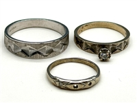 (3) 14k Gold Rings