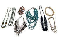 (8) Chunky Costume Jewelry Statement Necklaces