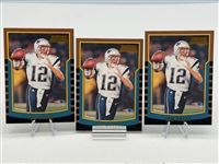 (3) 2000 Bowman Tom Brady Rookie Cards #236