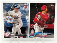2017 Topps Aaron Judge #32 RC, 2018 Shohei Ohtani Topps Update #US189
