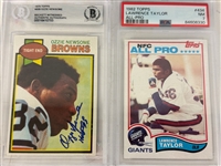 (5) Graded Football Cards; Tate, Pickett, Stroud, Love, Taylor
