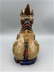 Hand Painted Wood Carved Foo Dog Figures