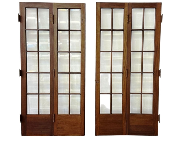 Pair French Double Doors with Beveled Glass
