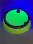 Uranium Glass Dolphin Ormolu Mounted Handle Ashtray