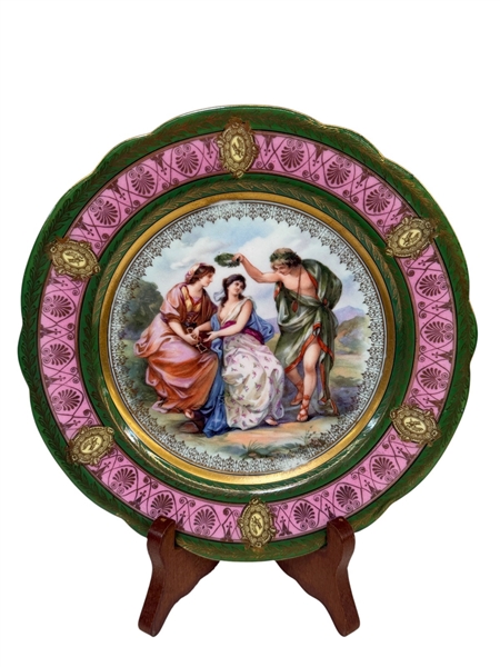 Royal Vienna Style Portrait Plate