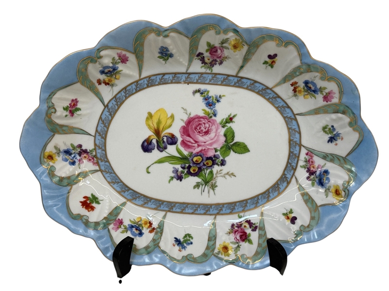 Paris Royal Peint a la Main Oval Serving Bowl