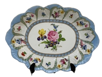 Paris Royal Peint a la Main Oval Serving Bowl