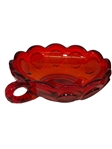 (3) Fostoria Ruby Red Coin Dot Glass Pieces