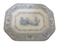(6) Transferware Platters; Clementson, Spode, Florentine, Heath