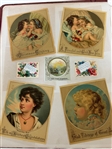 Incredible Scrapbook Filled With Turn of the Century Advertising Cards, Holiday Greetings, Black Americana