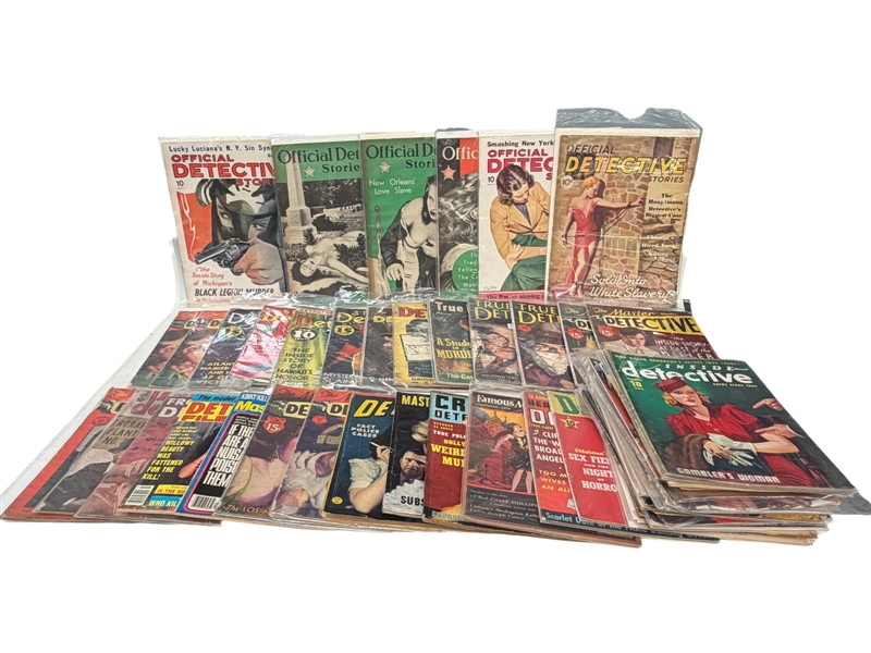 Large Group of 1930s True Detective Magazines