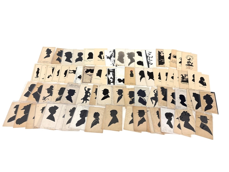Large Group of Silhouette Postcards