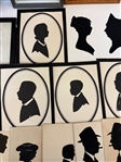 (58) Unsigned Hand Cut Silhouettes (4) Framed