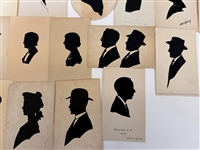 (34) Hand Cut Signed Silhouettes