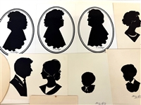 (37) Hand Cut Signed Silhouettes