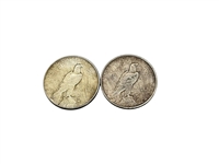 Group of (2) Peace Silver Dollars