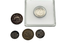 Group of (5) Early U.S. Coins