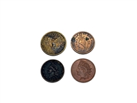 Group of (4) Civil War Tokens